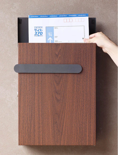 壁掛けポスト ポスト 【Berta(ベルタ)】 WM-009 パープルホワイト/ナチュラル木目MOJYU 錆びにくい 薄型 おしゃれ_2