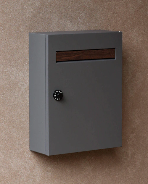 壁掛けポスト ポスト 【Enzo(エンツォ)】 WM-015 グレーMOJYU 錆びにくい おしゃれ ダイヤル_2