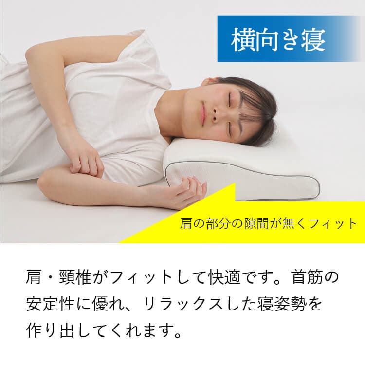 低反発枕 ストレートネック 人間工学基づいた 枕 ホワイト 85065