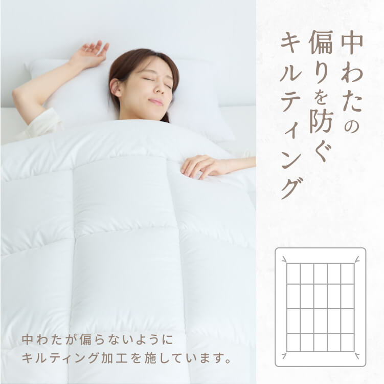 掛け布団 ダブル 抗菌防臭 防ダニ加工 オールシーズン使える ベージュ
