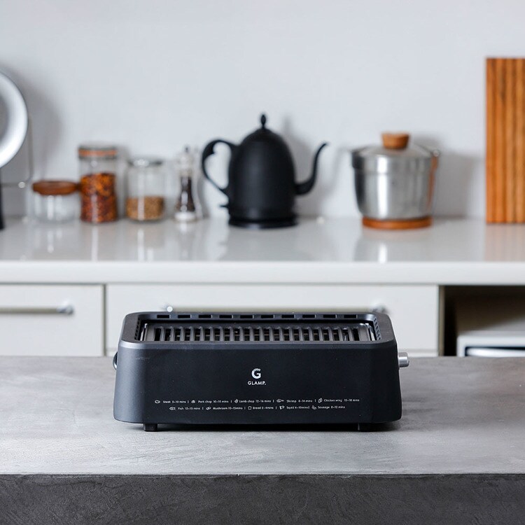 LIMON GLAMP．超少煙グリル SG01-WH ホワイト【プラザセレクト