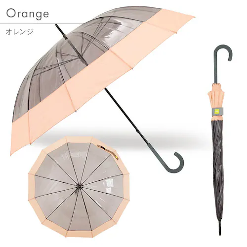 傘 雨傘 クリアアンブレラ 12本骨 小川 52339 ミント【プラザセレクト】_5
