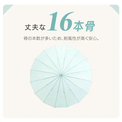 傘 長傘 16本骨パイピング 頑丈 小川 57398 オレンジ【プラザセレクト】_6