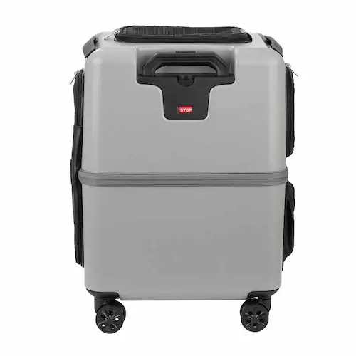 ペットキャリー ペットカート ティーアンドエス PET CARRY PeTiCO  3001-M ブルー×ホワイト電車 通院 犬 猫_7