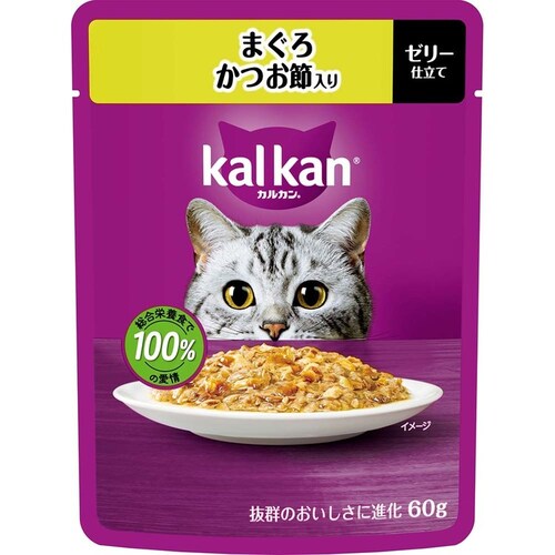 カルカン パウチ 2種のセレクション まぐろかつお節入り まぐろさけ入り 60g×8袋パック KP312 キャットフード ウェットフード_2