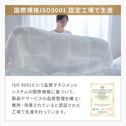 軽くてボリュームある羽毛のような掛布団 シングル ホワイト 【プラザセレクト】_10