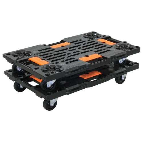 株式会社ナンシン 樹脂連結平台車 ブラック PD-427-3SG 【プラザセレクト】_3