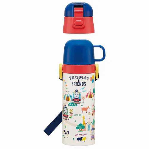 水筒 子供 ステンレス製2WAYボトル 直飲み470ml コップ 430ml SKDC4 トーマス【プラザセレクト】_15