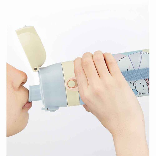 水筒 子供 お子様向け ステンレス製2WAYボトル 直飲み 420ml コップ 350ml SKDC3 すみっコぐらし しろくまふるさと【プラザセレクト】_12