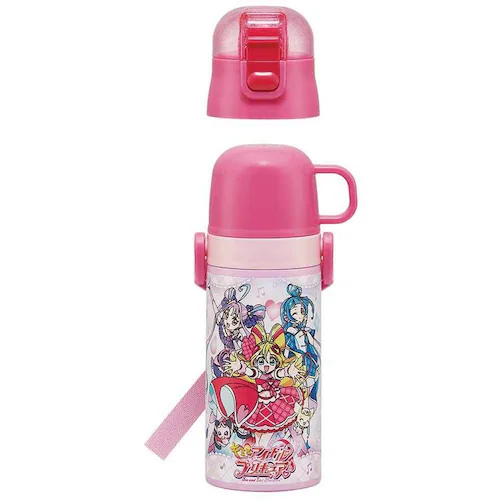 水筒 子供 お子様向けステンレス2WAYボトル ストロー 400ml コップ 350ml プリキュア キミとアイドルプリキュア♪ SKCP3 【プラザセレクト】_9