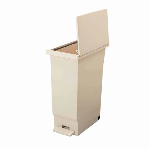 平和工業 フタの開く向きを選べるパッキン付 ペダルペール 45L ホワイトティー【プラザセレクト】_3