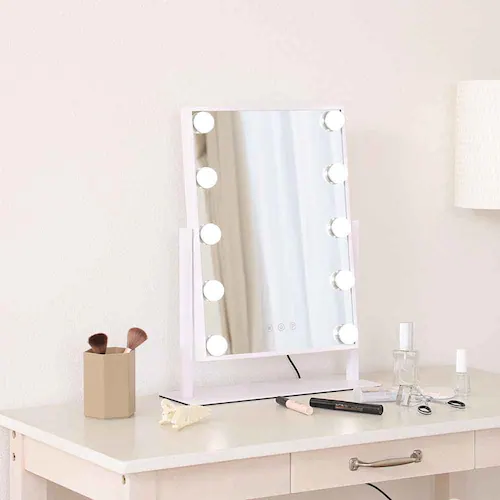 プレミアムLEDミラー yumeka ホワイト 67782 【プラザセレクト】_2