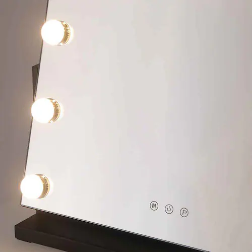 女優ミラー 卓上 LEDライト付き 3段階調光 ドレッサー ミラー 大型 鏡 化粧ミラー 【プラザセレクト】_3