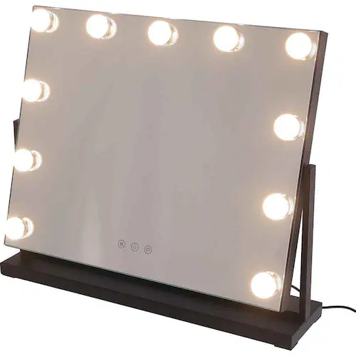 女優ミラー 卓上 LEDライト付き 3段階調光 ドレッサー ミラー 大型 鏡 化粧ミラー 【プラザセレクト】_10