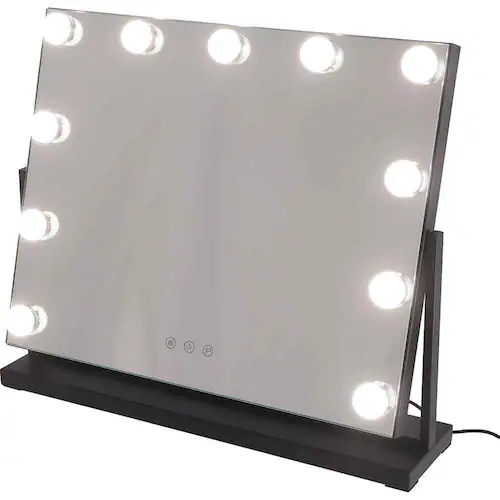 女優ミラー 卓上 LEDライト付き 3段階調光 ドレッサー ミラー 大型 鏡 化粧ミラー 【プラザセレクト】_11