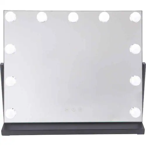 女優ミラー 卓上 LEDライト付き 3段階調光 ドレッサー ミラー 大型 鏡 化粧ミラー 【プラザセレクト】_12