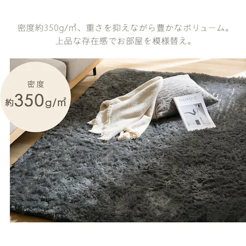 シャギーラグ 200×300 SGY-2030 モカブラウン【プラザセレクト】_6