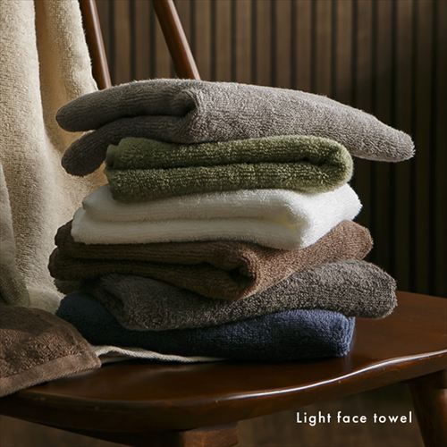 ボリューム吸水 フェイスタオル 5枚セット ラテベージュ【プラザ