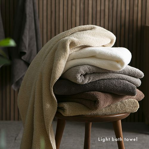 ボリューム吸水 バスタオル 4枚セット パウダーブルー【プラザセレクト