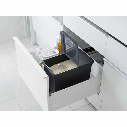 アスベル S密閉米びつ12kg(パッキン付) A7514 ブラック【プラザセレクト】_5