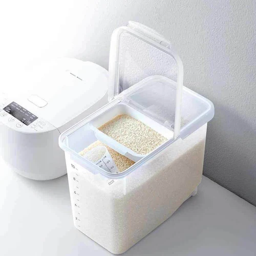 アスベル 密閉米びつ12kg(パッキン付) ホワイト A7512 【プラザセレクト】_2