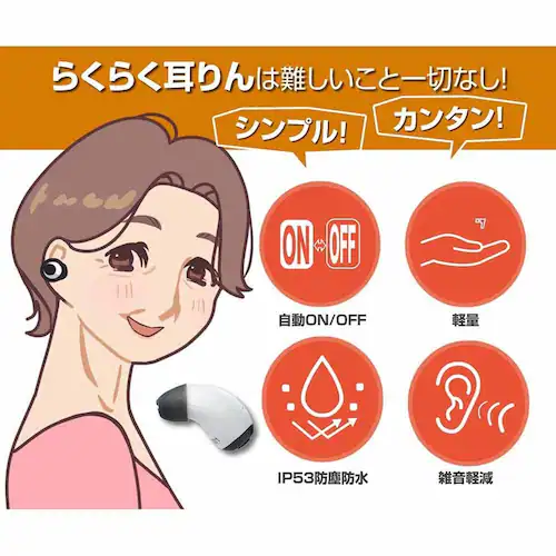 ダイニチ電子 らくらく耳りん片耳タイプ集音器 ホワイト DRM201W 【プラザセレクト】_6