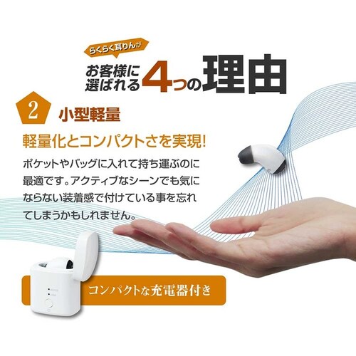 ダイニチ電子 らくらく耳りん片耳タイプ集音器 ホワイト DRM201W 【プラザセレクト】_9