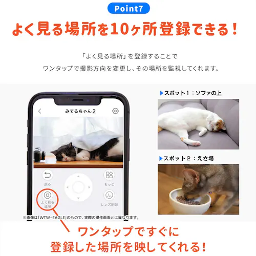 塚本無線 ペットカメラ みてるちゃん猫 23 温度計 WTW-IPW268TTW-5 【プラザセレクト】_9