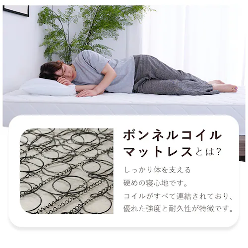 ボンネルコイルマットレス16.5cm セミシングル/ブラック【プラザセレクト】_2