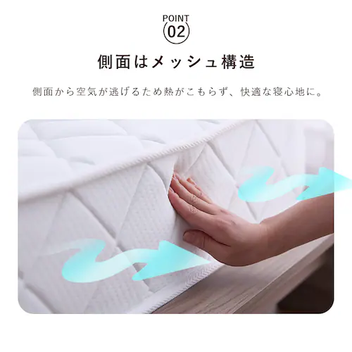 【7%OFF】ボンネルコイルマットレス20cm セミシングル/ホワイト【プラザセレクト】_4