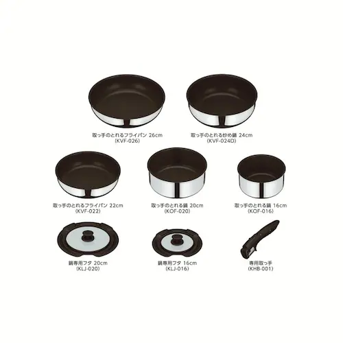 サーモス株式会社 取っ手のとれるフライパン8点セット FAステンレス ステンレス KSF-8A S 【プラザセレクト】_2