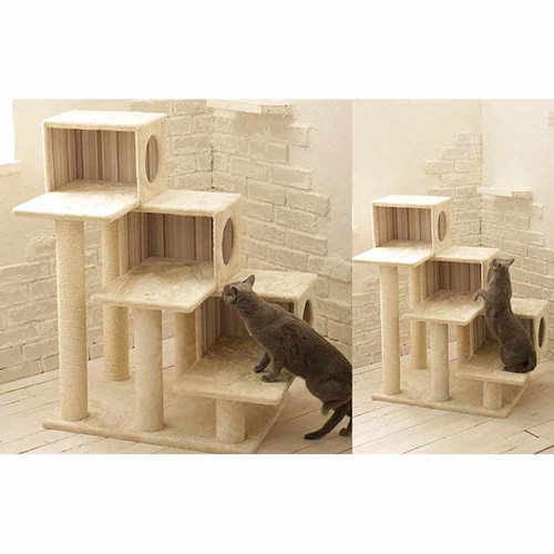 ★1,000円OFFクーポン★キャットタワー Mauタワー アントレ ベージュ mt-037 _5