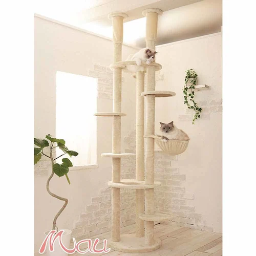 ★1,000円OFFクーポン★キャットタワー Mauタワー エシェル ベージュ mt-045 _5