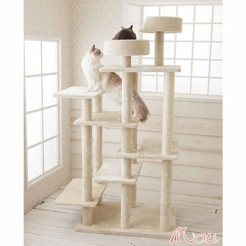 ★1,000円OFFクーポン★キャットタワー Mauタワー リアン ベージュ mt-060 _5