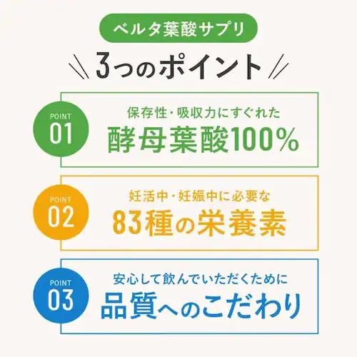 ベルタ 【妊活】ベルタ葉酸サプリ60粒 【プラザセレクト】_3