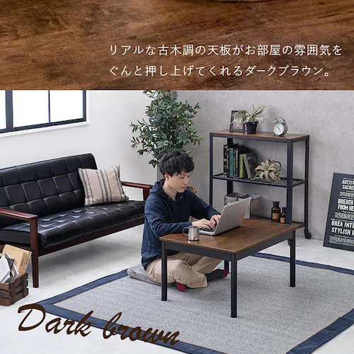 こたつ+うす掛け布団 2点セット アルテナ7560ANA+ビケ7560BE 本体:アンティークナチュラル/布団:ベージュ【時間指定不可】【代引不可】【同梱不可】【プラザセレクト】_15