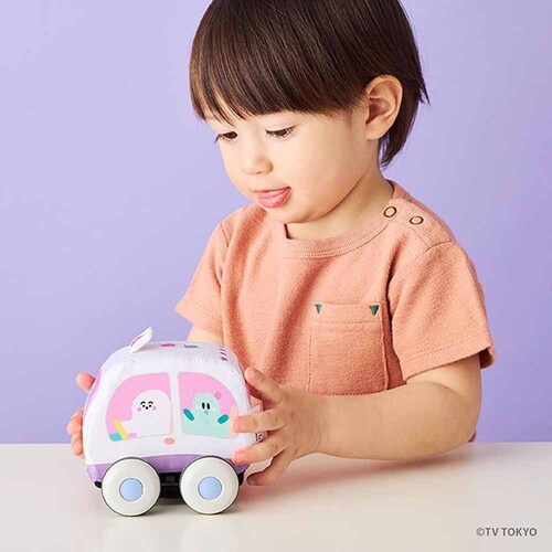 DADWAY やわらかプルバックカー TYSYN003010100 ぷしゅぷしゅ/ホワイト【プラザセレクト】_7