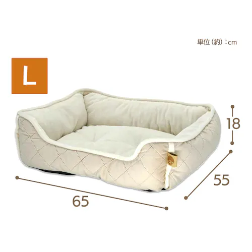 ペットベッド 秋冬 adorable pets グランキルトスクエアベッド L ピンク SB-209LPI_6