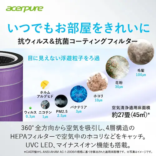 Acerpure C@ T[L[^[ Acerpure Cool 360xz UVC zCg AC553-50W yvUZNgz_3
