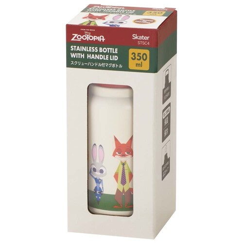 スケーター 水筒 ステンレスマグボトル 350ml スクリューハンドルタイプ STSC4 ディズニー-ズートピア-ワッペン【プラザセレクト】_5