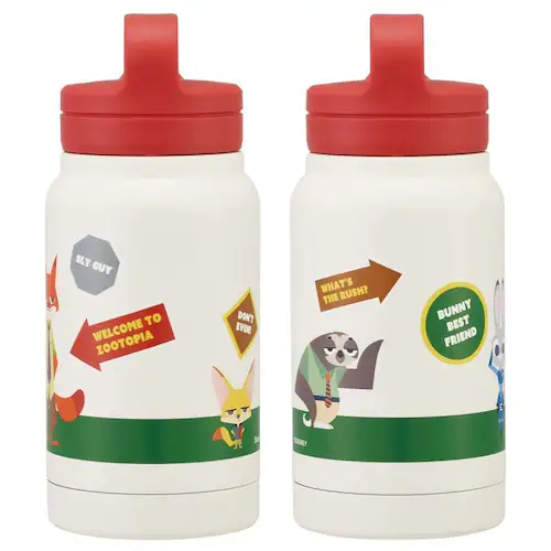 スケーター 水筒 ステンレスマグボトル 350ml スクリューハンドルタイプ STSC4 ディズニー-ズートピア-ワッペン【プラザセレクト】_6