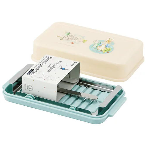 スケーター ステンレスバターカッター & バターケース バターナイフ付 BTG2DXNN ピーターラビット【プラザセレクト】_2