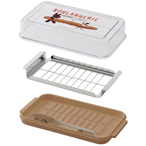 スケーター ステンレスバターカッター & バターケース バターナイフ付 BTG2DXNN ピーターラビット【プラザセレクト】_4