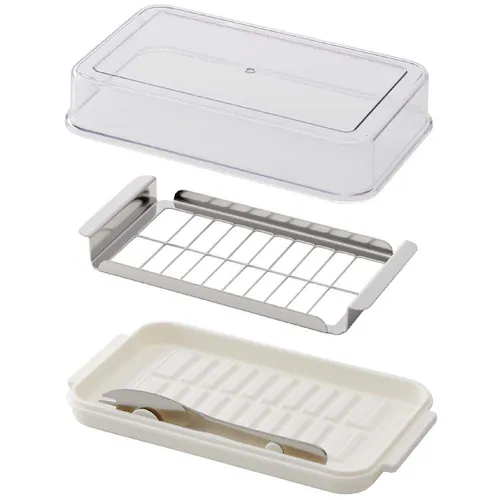 スケーター ステンレスバターカッター & バターケース バターナイフ付 ベーシック BTG2DXNN 【プラザセレクト】_1