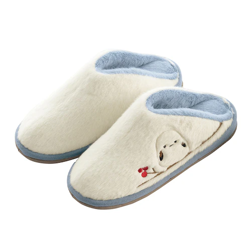 センコー スリッパ 22-24cm ブルー あったかシマエナガ ブルー【プラザセレクト】_2
