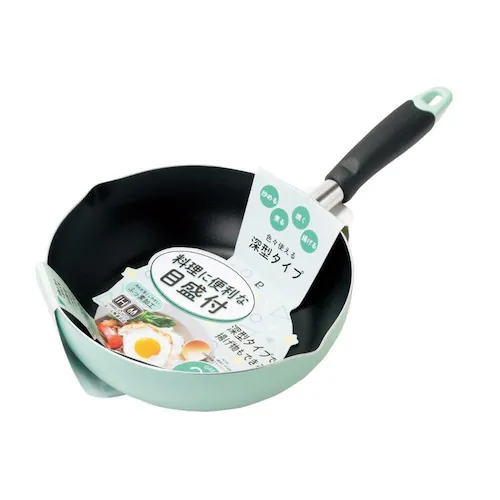 パール金属 深型フライパン 22cm ディープパン IH ガス火対応 目盛付 イエロー HC-65 イエロー【プラザセレクト】_16