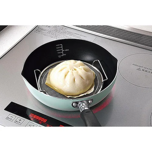 パール金属 フライパン スチーマー ミニサイズ 蒸し器 蒸し皿 ステンレス 油切りもできる HC-351 【プラザセレクト】_4