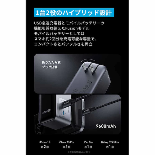 Anker AJ[ Prime Power Banki9600mAhC 65WC Fusionj ubN A1339N11 yvUZNgz_4