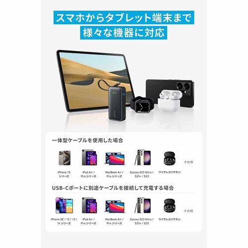 Anker AJ[ Nano Power Banki30WC Built-In USB-C Cablej A1259N11 ubNyvUZNgz_5