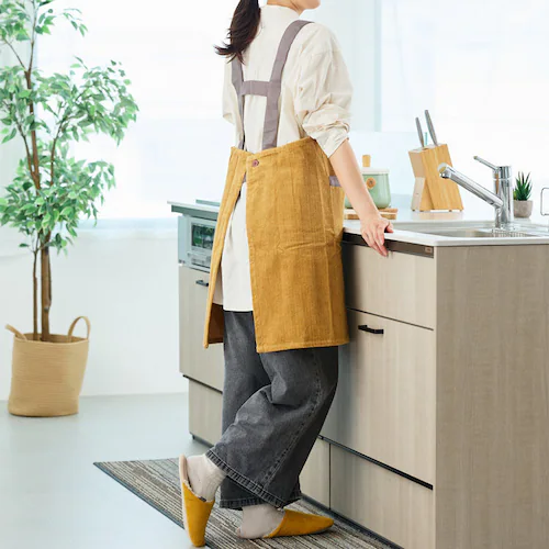 レゾトレーディング アデル エプロン 78×99cm 722508 ベージュ【プラザセレクト】_3